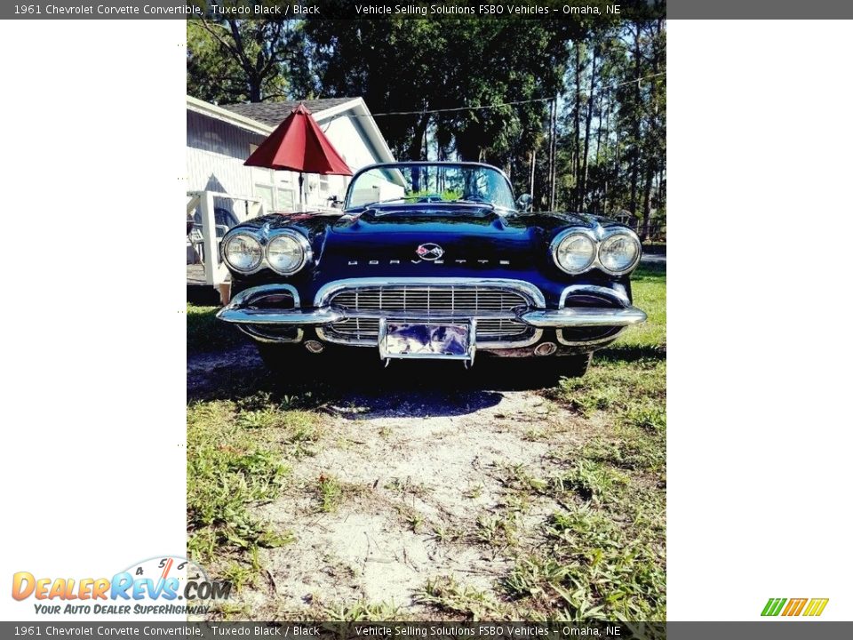 1961 Chevrolet Corvette Convertible Tuxedo Black / Black Photo #19