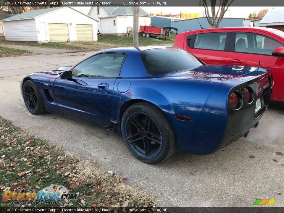 2002 Chevrolet Corvette Coupe Electron Blue Metallic / Black Photo #4
