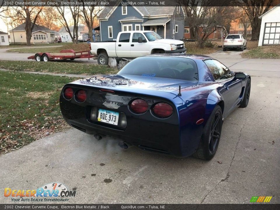2002 Chevrolet Corvette Coupe Electron Blue Metallic / Black Photo #5