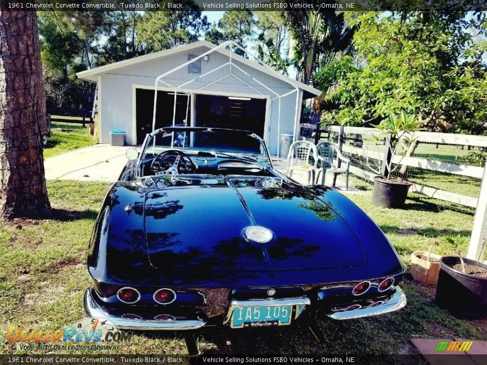 1961 Chevrolet Corvette Convertible Tuxedo Black / Black Photo #21