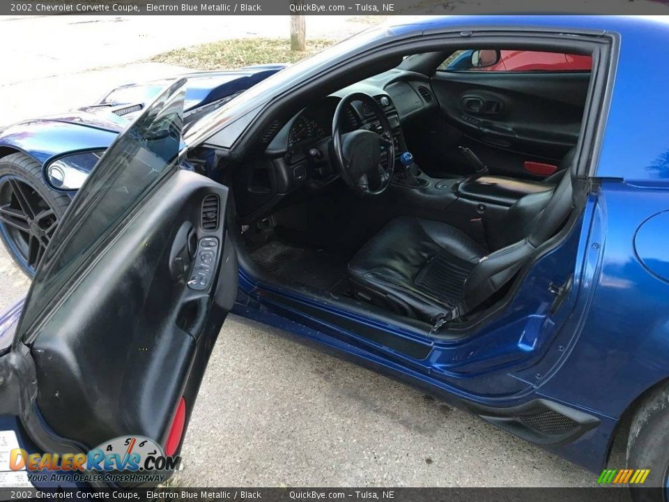 2002 Chevrolet Corvette Coupe Electron Blue Metallic / Black Photo #6