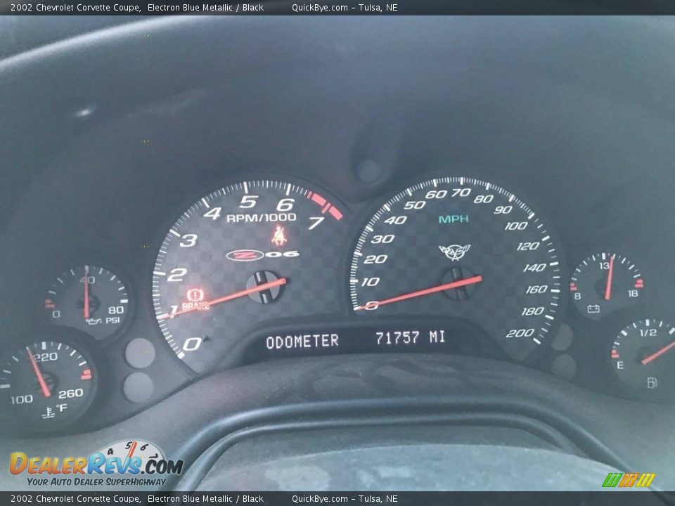 2002 Chevrolet Corvette Coupe Electron Blue Metallic / Black Photo #7