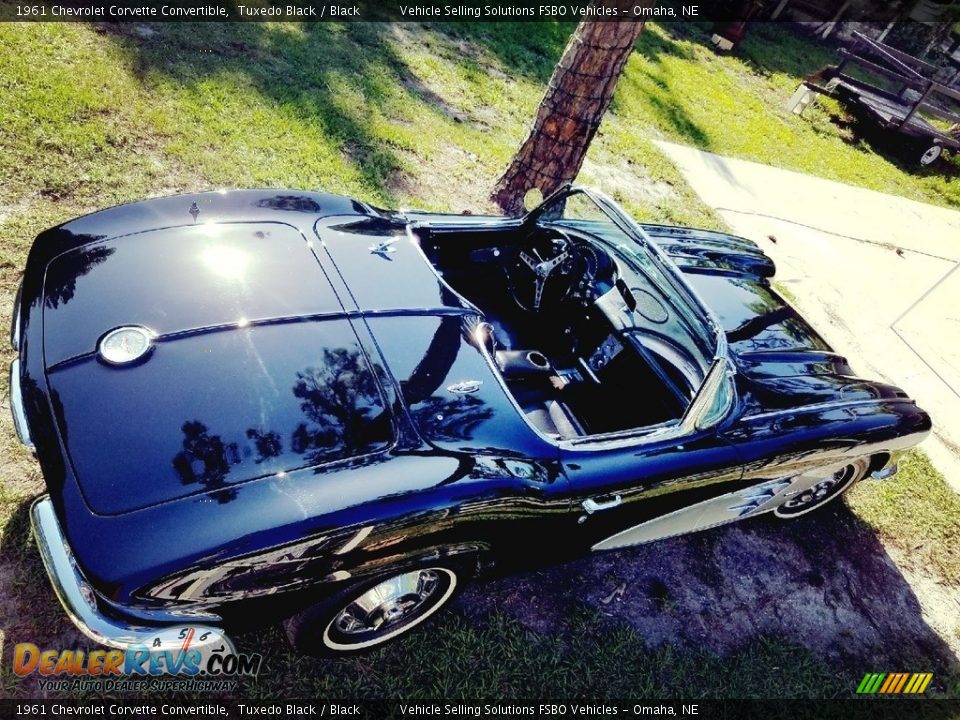 1961 Chevrolet Corvette Convertible Tuxedo Black / Black Photo #23