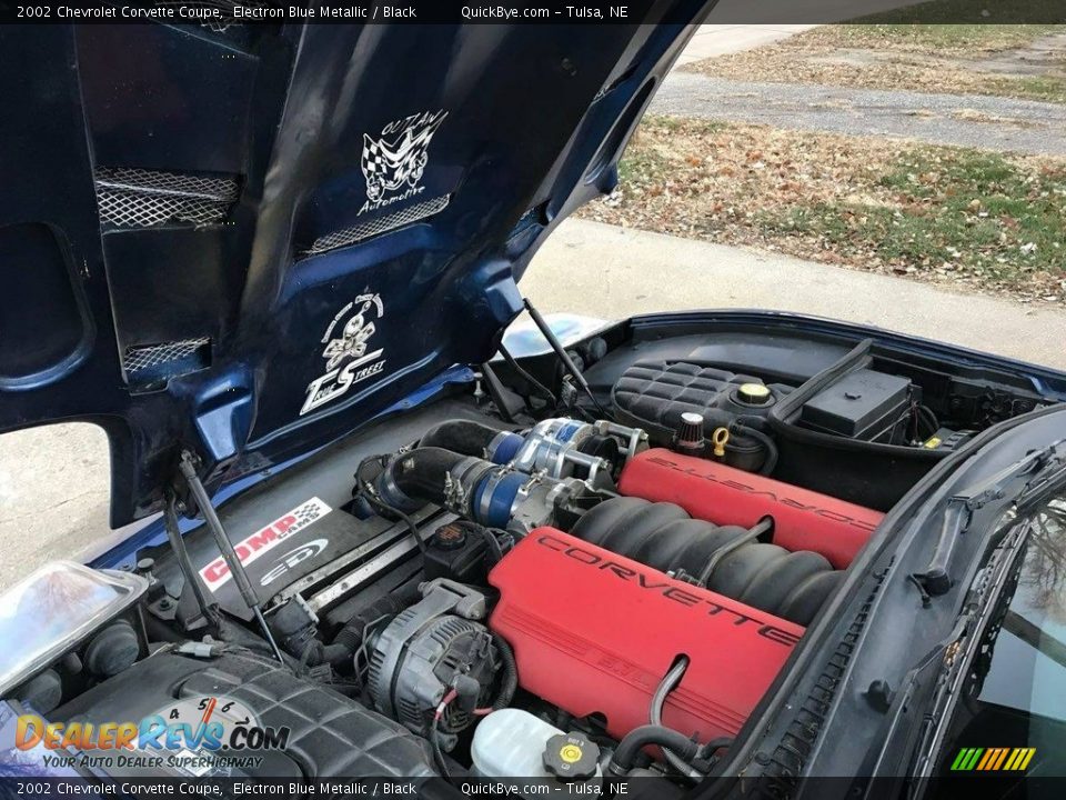 2002 Chevrolet Corvette Coupe Electron Blue Metallic / Black Photo #8
