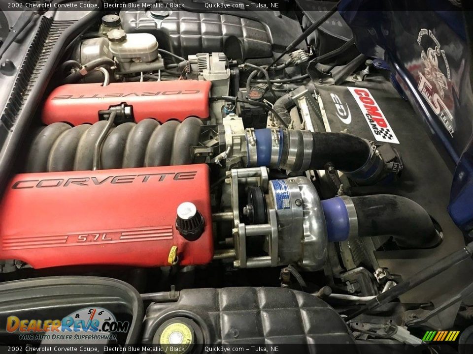 2002 Chevrolet Corvette Coupe Electron Blue Metallic / Black Photo #9