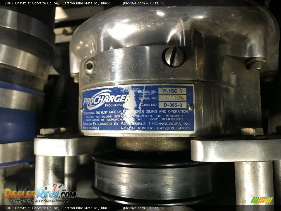 2002 Chevrolet Corvette Coupe Electron Blue Metallic / Black Photo #10