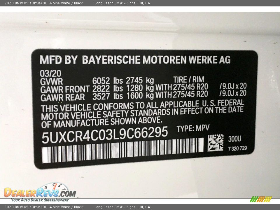 2020 BMW X5 sDrive40i Alpine White / Black Photo #18