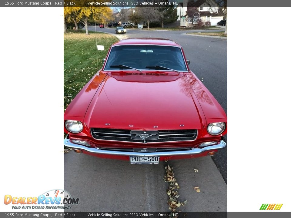 1965 Ford Mustang Coupe Red / Black Photo #2