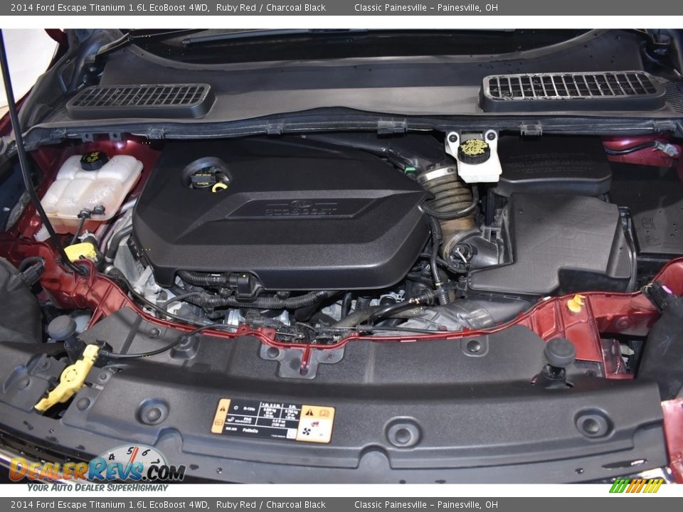 2014 Ford Escape Titanium 1.6L EcoBoost 4WD Ruby Red / Charcoal Black Photo #6