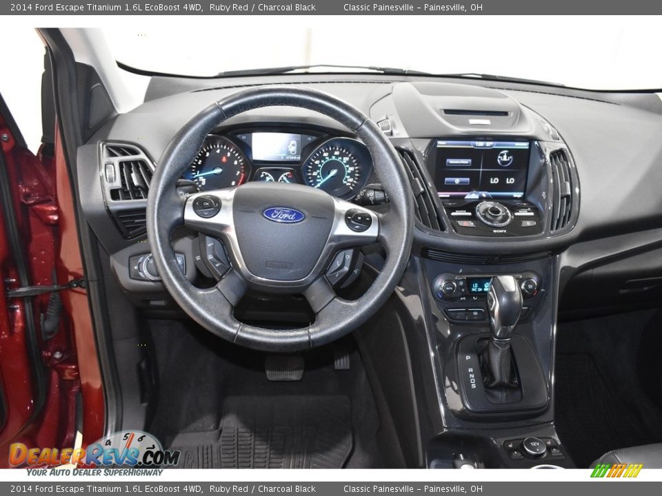 2014 Ford Escape Titanium 1.6L EcoBoost 4WD Ruby Red / Charcoal Black Photo #12