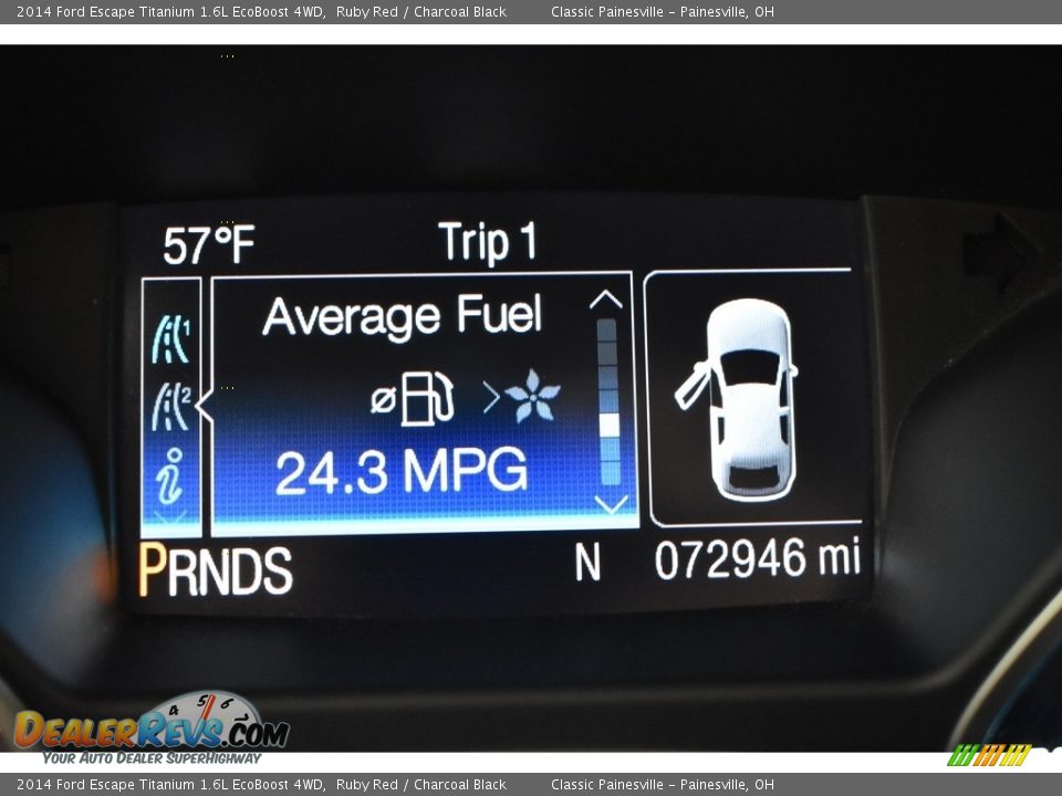 2014 Ford Escape Titanium 1.6L EcoBoost 4WD Ruby Red / Charcoal Black Photo #16