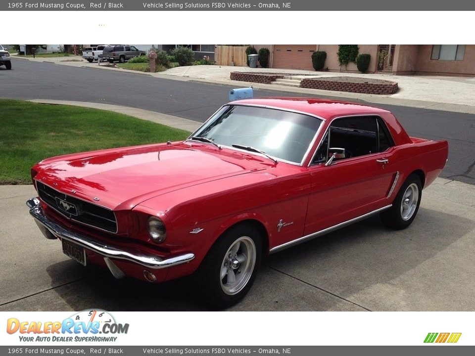 1965 Ford Mustang Coupe Red / Black Photo #2