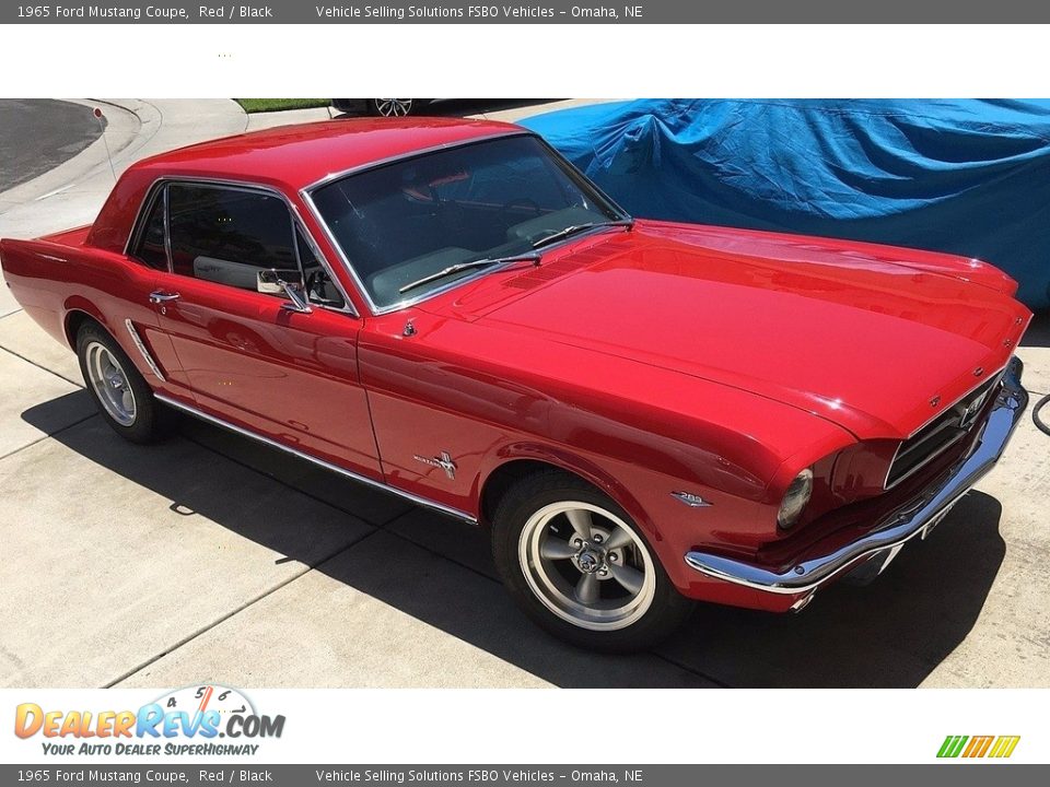 1965 Ford Mustang Coupe Red / Black Photo #3