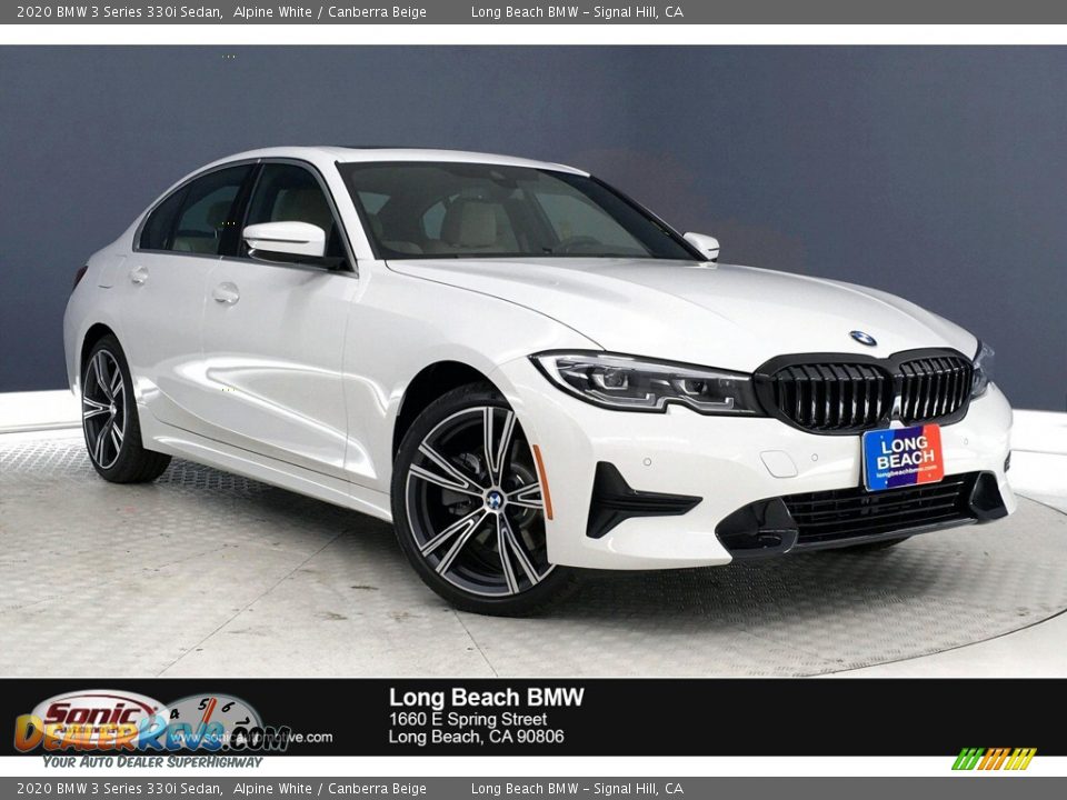 2020 BMW 3 Series 330i Sedan Alpine White / Canberra Beige Photo #1