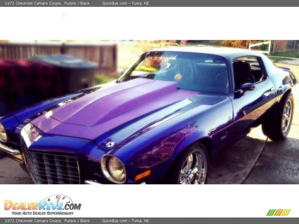 1972 Chevrolet Camaro Coupe Purple / Black Photo #1