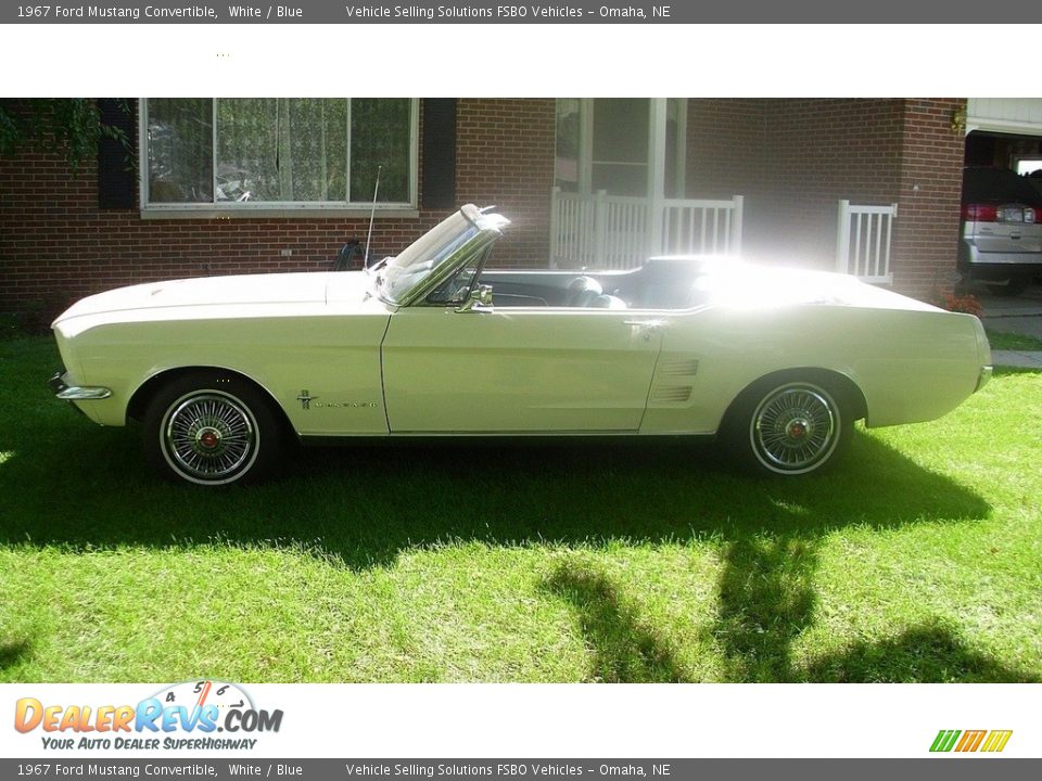 1967 Ford Mustang Convertible White / Blue Photo #1