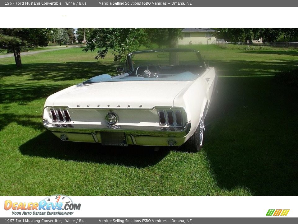 1967 Ford Mustang Convertible White / Blue Photo #8