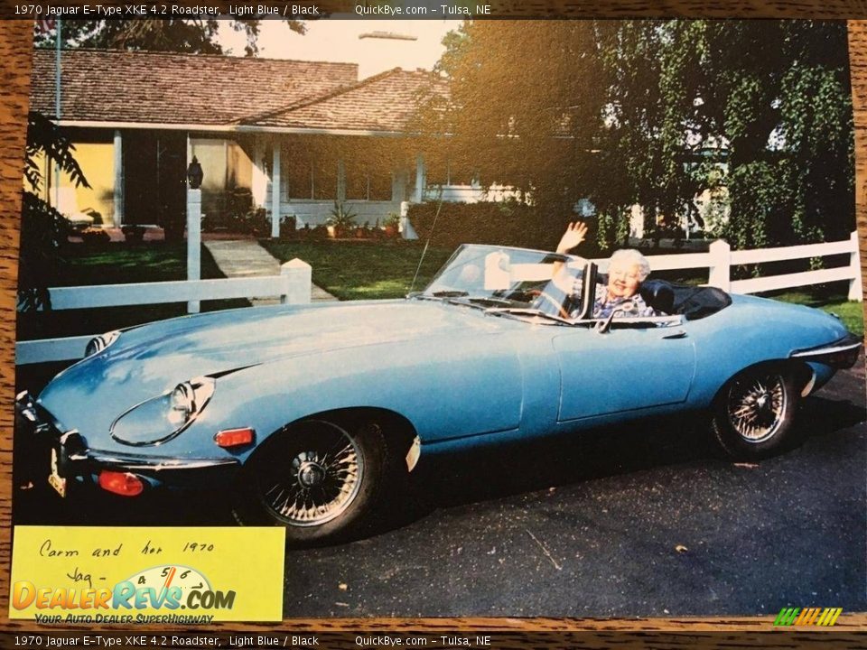 1970 Jaguar E-Type XKE 4.2 Roadster Light Blue / Black Photo #3