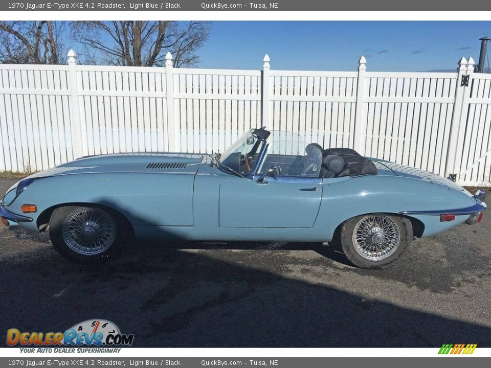 Light Blue 1970 Jaguar E-Type XKE 4.2 Roadster Photo #4