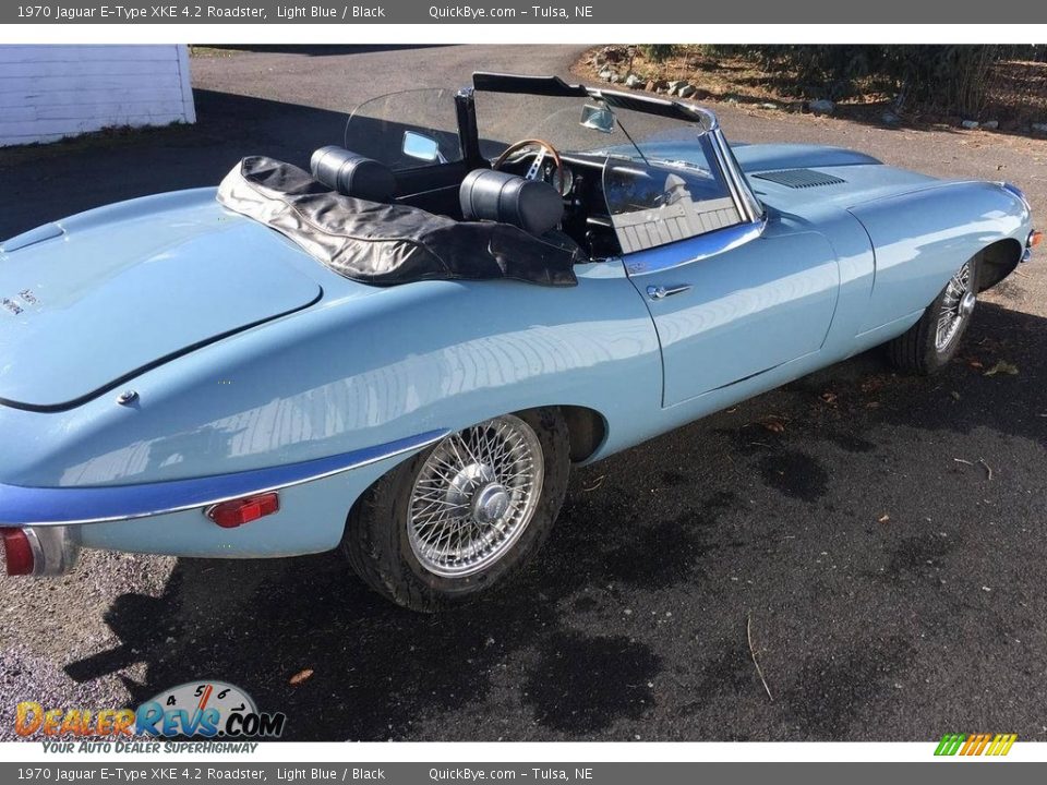 Light Blue 1970 Jaguar E-Type XKE 4.2 Roadster Photo #7