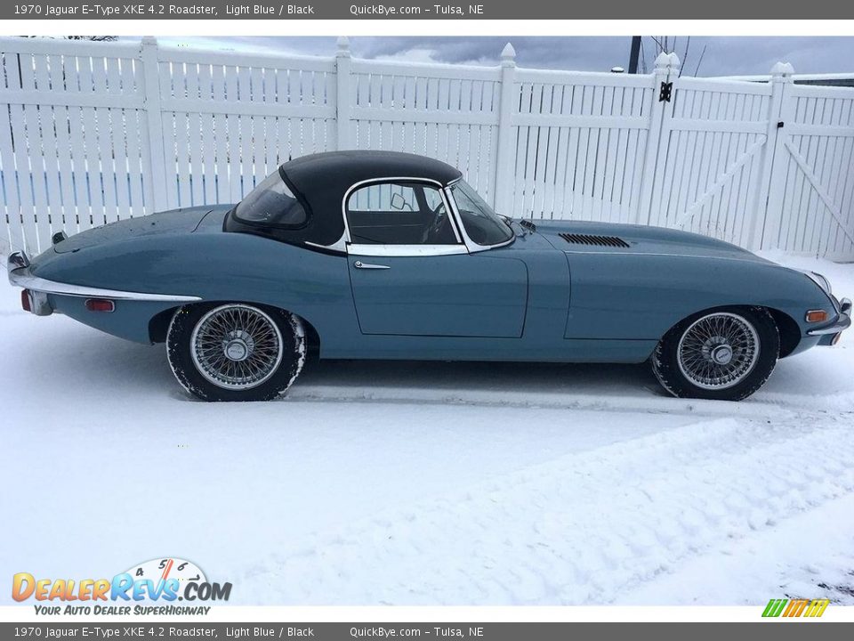 Light Blue 1970 Jaguar E-Type XKE 4.2 Roadster Photo #8