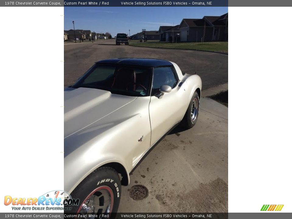 1978 Chevrolet Corvette Coupe Custom Pearl White / Red Photo #2