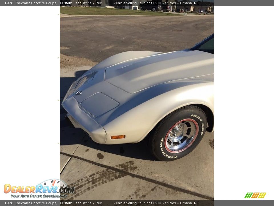 1978 Chevrolet Corvette Coupe Custom Pearl White / Red Photo #6