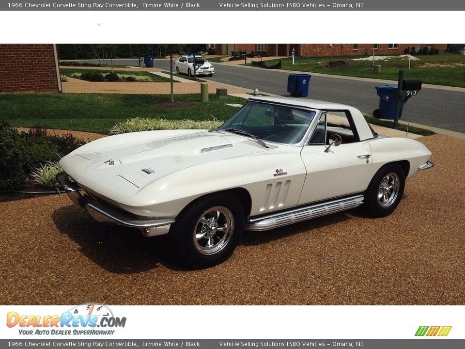 Front 3/4 View of 1966 Chevrolet Corvette Sting Ray Convertible Photo #2