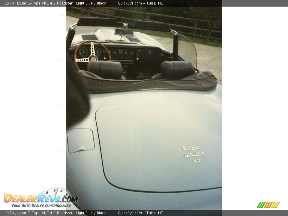 1970 Jaguar E-Type XKE 4.2 Roadster Light Blue / Black Photo #19