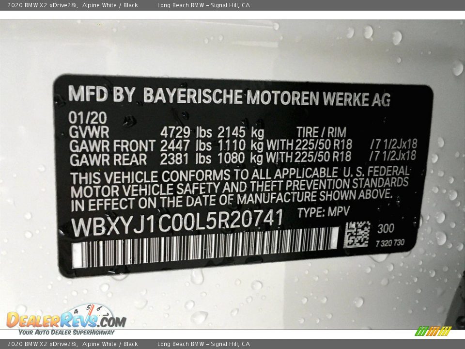 2020 BMW X2 xDrive28i Alpine White / Black Photo #18