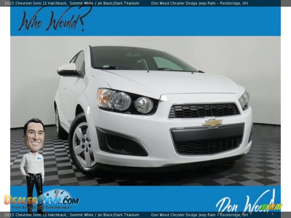 2015 Chevrolet Sonic LS Hatchback Summit White / Jet Black/Dark Titanium Photo #1