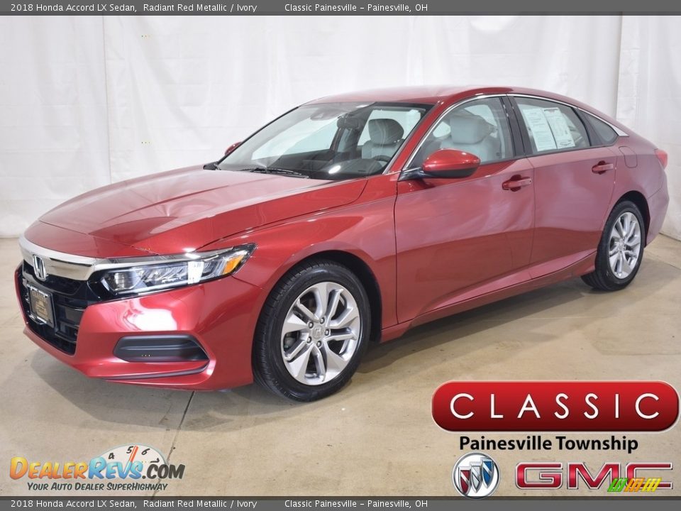 2018 Honda Accord LX Sedan Radiant Red Metallic / Ivory Photo #1