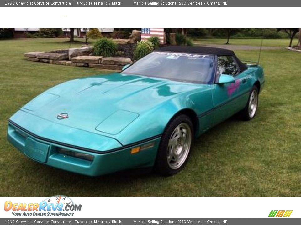 Front 3/4 View of 1990 Chevrolet Corvette Convertible Photo #1