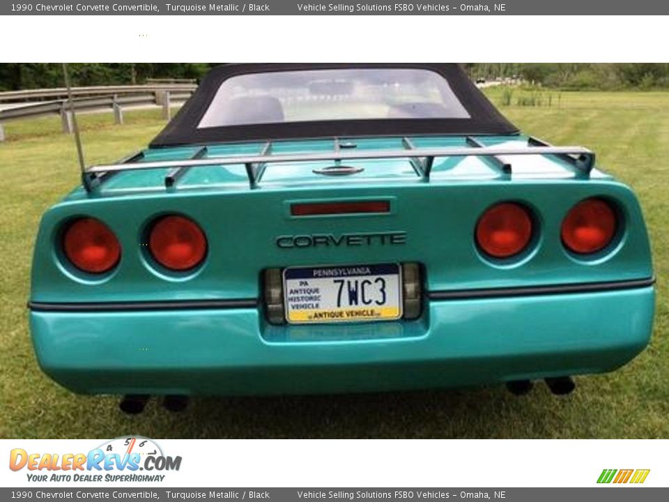 1990 Chevrolet Corvette Convertible Turquoise Metallic / Black Photo #10