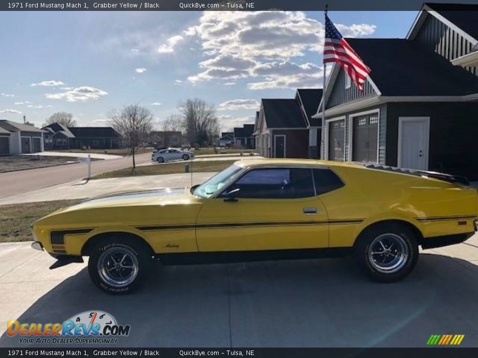 1971 Ford Mustang Mach 1 Grabber Yellow / Black Photo #3