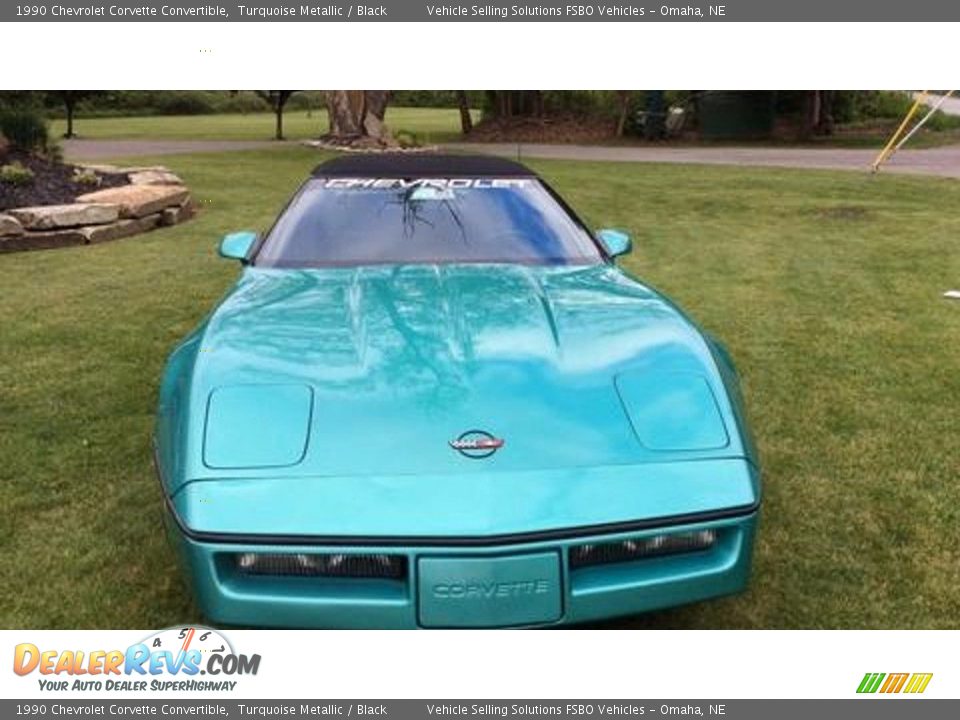 1990 Chevrolet Corvette Convertible Turquoise Metallic / Black Photo #11