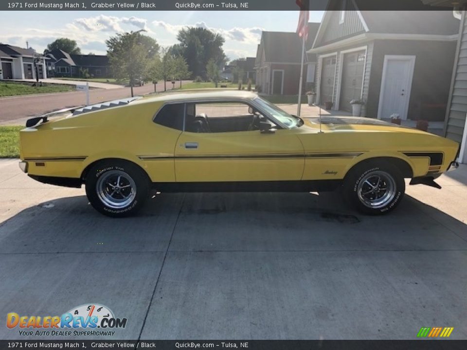 1971 Ford Mustang Mach 1 Grabber Yellow / Black Photo #5
