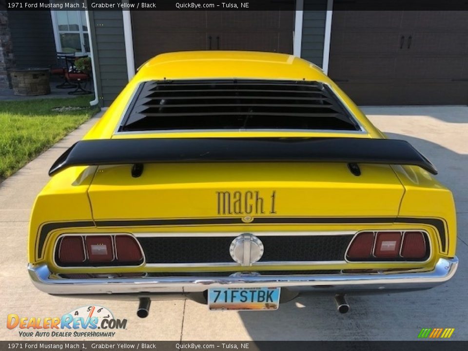 1971 Ford Mustang Mach 1 Grabber Yellow / Black Photo #8