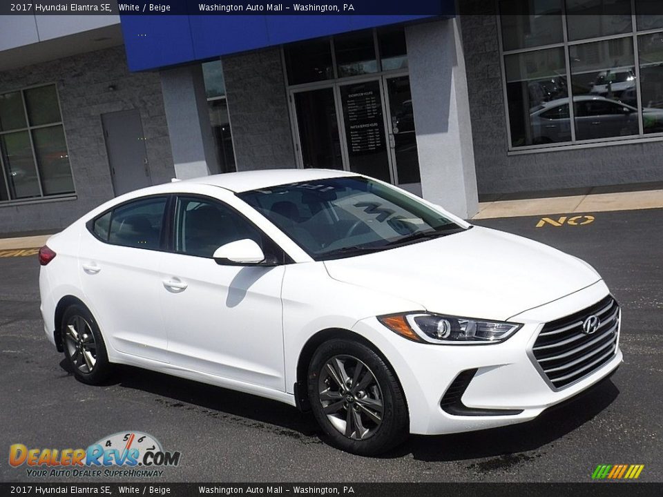 2017 Hyundai Elantra SE White / Beige Photo #1