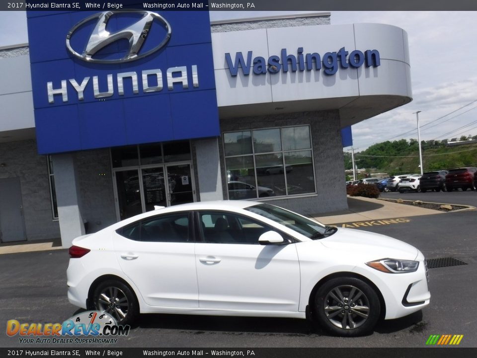 2017 Hyundai Elantra SE White / Beige Photo #2