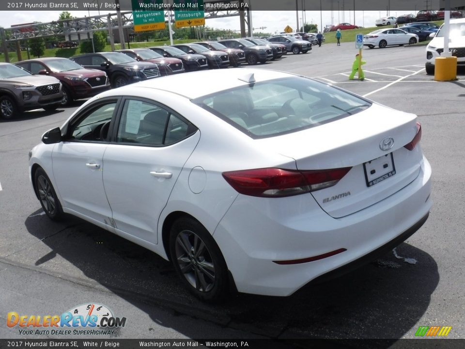 2017 Hyundai Elantra SE White / Beige Photo #6