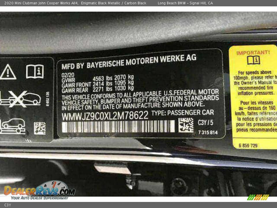 Mini Color Code C3Y Enigmatic Black Metallic