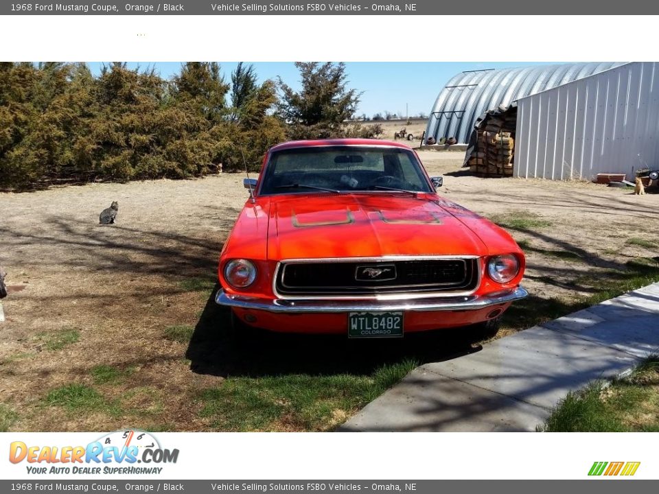 1968 Ford Mustang Coupe Orange / Black Photo #4