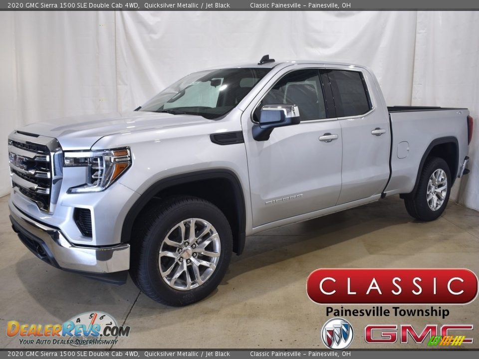 2020 GMC Sierra 1500 SLE Double Cab 4WD Quicksilver Metallic / Jet Black Photo #1