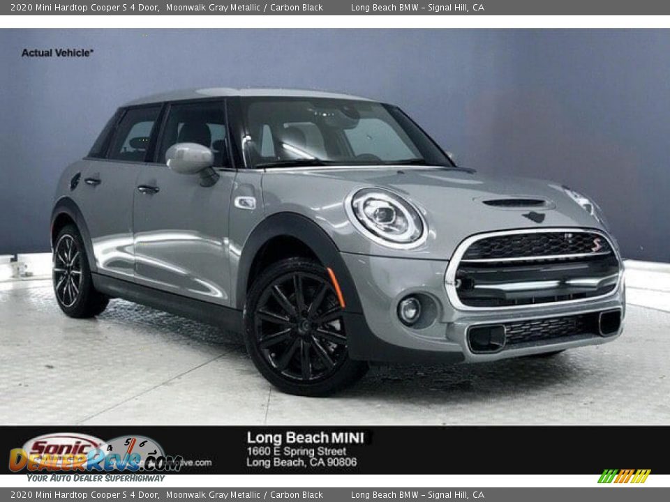 2020 Mini Hardtop Cooper S 4 Door Moonwalk Gray Metallic / Carbon Black Photo #1