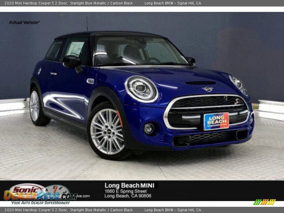 2020 Mini Hardtop Cooper S 2 Door Starlight Blue Metallic / Carbon Black Photo #1