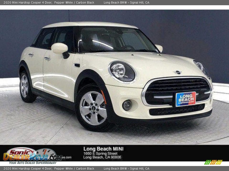 2020 Mini Hardtop Cooper 4 Door Pepper White / Carbon Black Photo #1