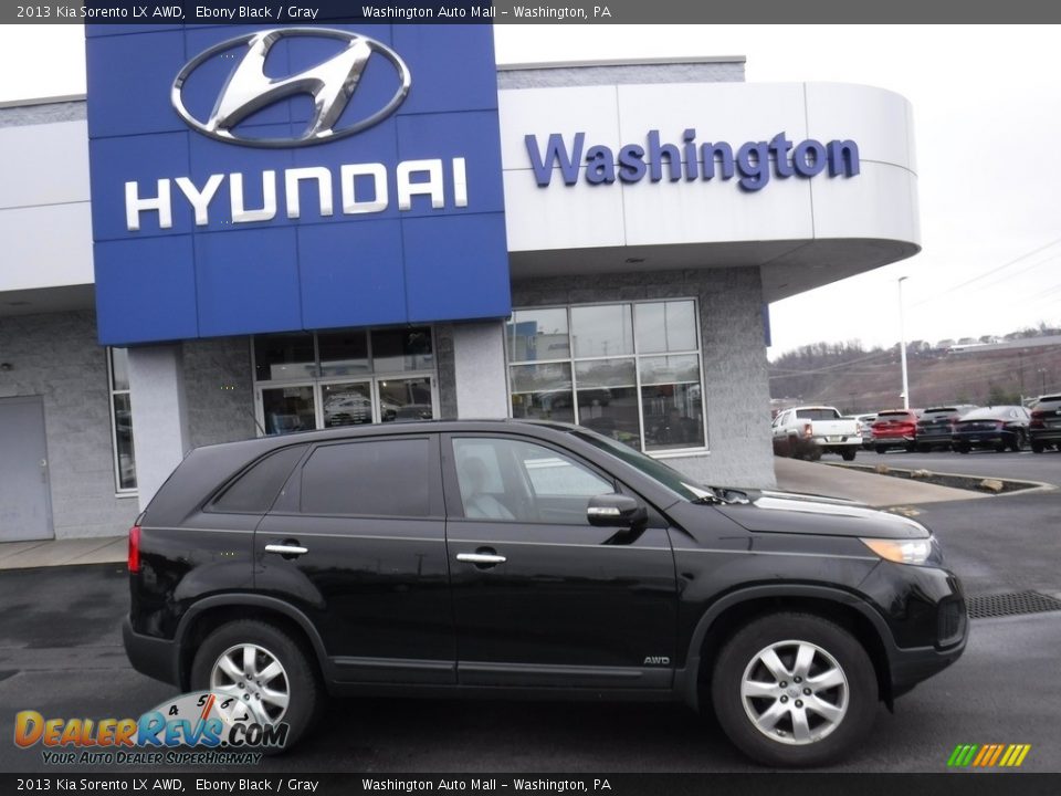 2013 Kia Sorento LX AWD Ebony Black / Gray Photo #2