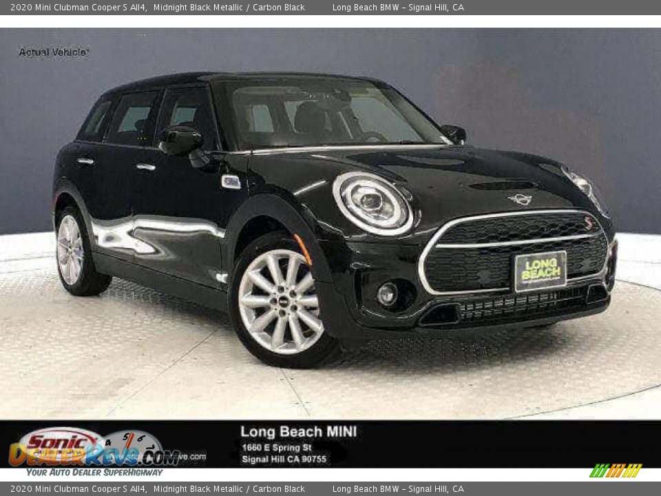 2020 Mini Clubman Cooper S All4 Midnight Black Metallic / Carbon Black Photo #1