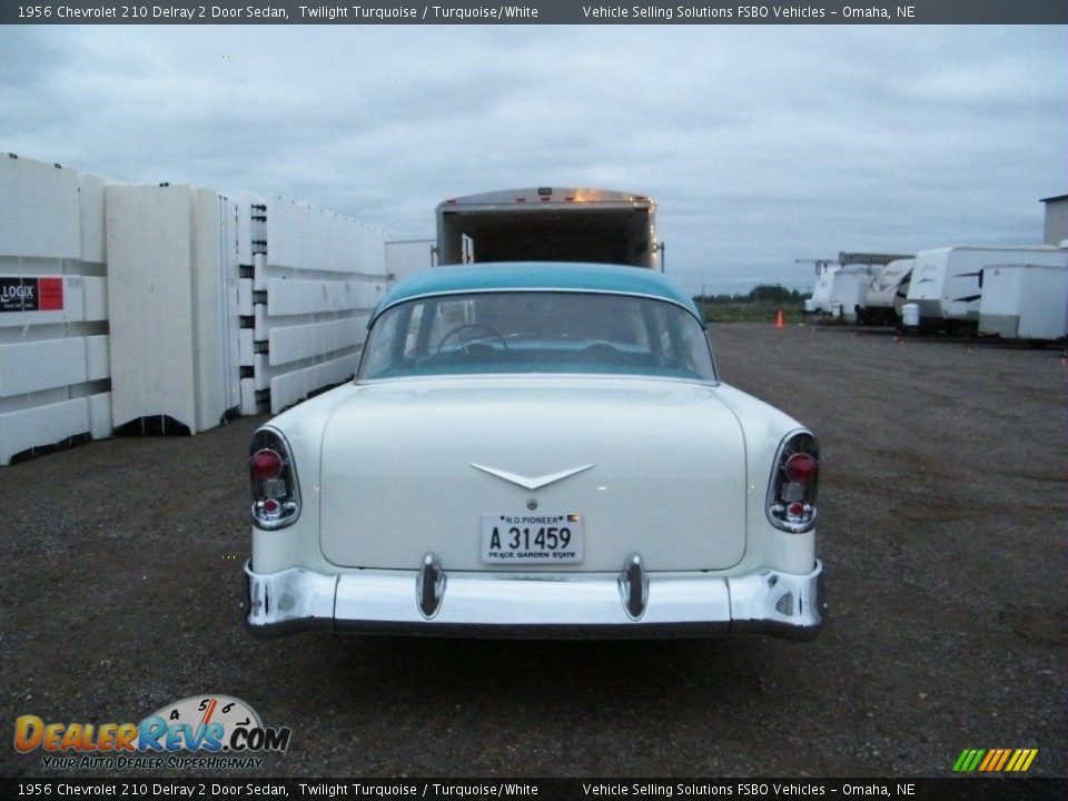 1956 Chevrolet 210 Delray 2 Door Sedan Twilight Turquoise / Turquoise/White Photo #2